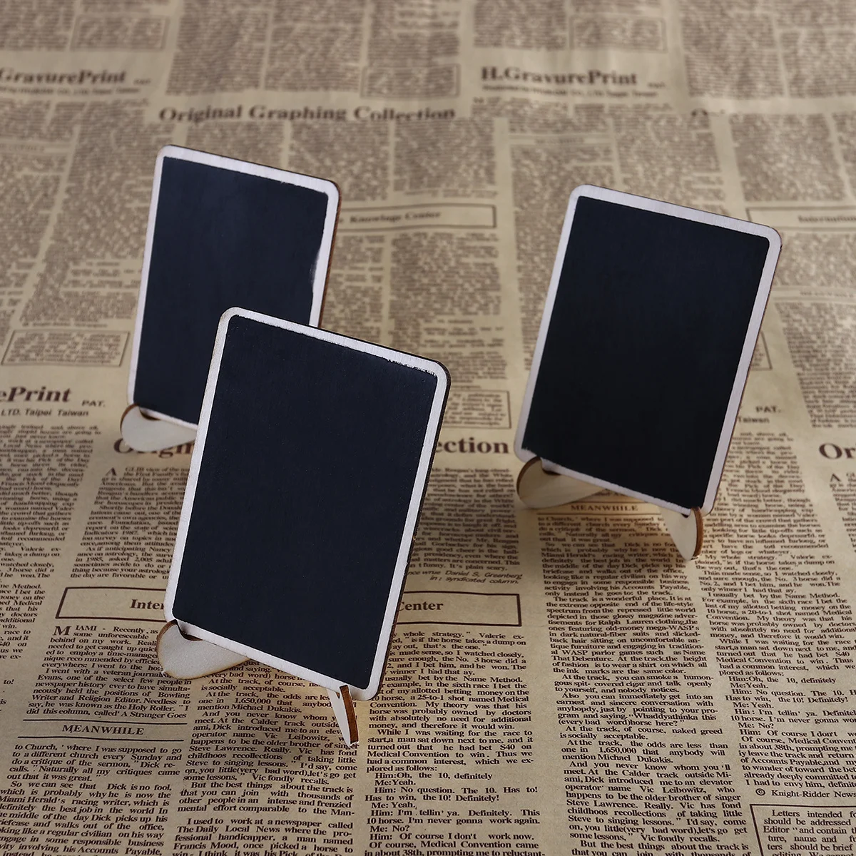 10Pcs Mini Chalkboards Stand Erasable Wood Signs for Wedding Dinner Party Table Place Decor Messages Mini Chalkboards