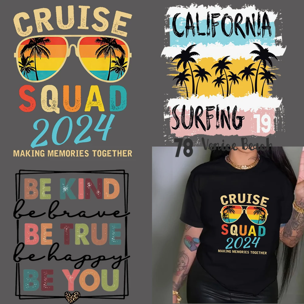 leisure style Newest Patterns Decoration DIY Iron On Transfer Stickers On Clothes Jackets T-shirt Sticker For Clothing Applique