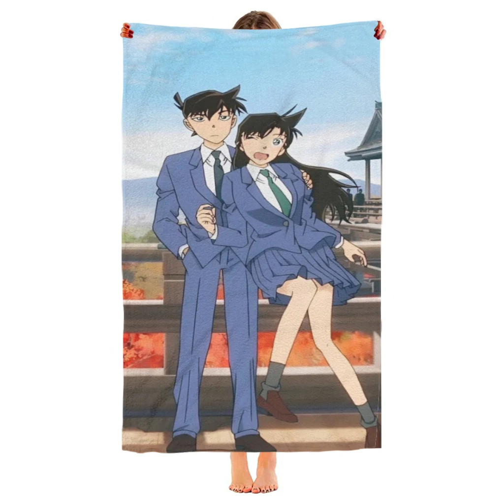 Detective Conan Beach Towel  Poncho Bathing Towels Cover-ups Quick Dry Sand Free Yoga Spa Gym Pool