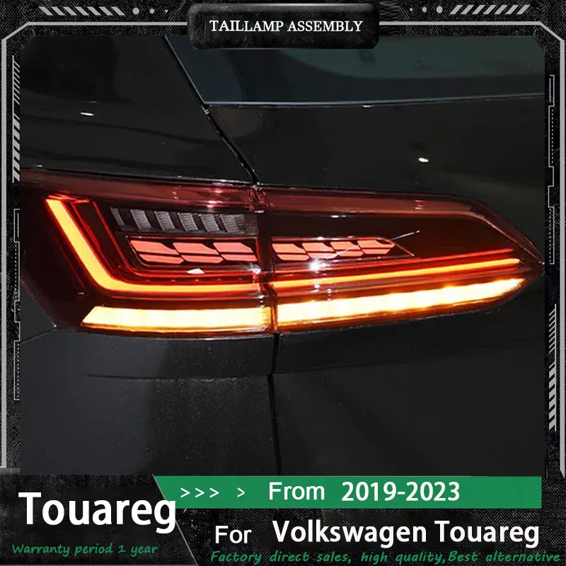 Car LED Tail Light For Volkswagen Touareg 2011- 2023 VW Auto Indicator Rear Brake Reverse Lamp Dynamic Turn Signal Lamp
