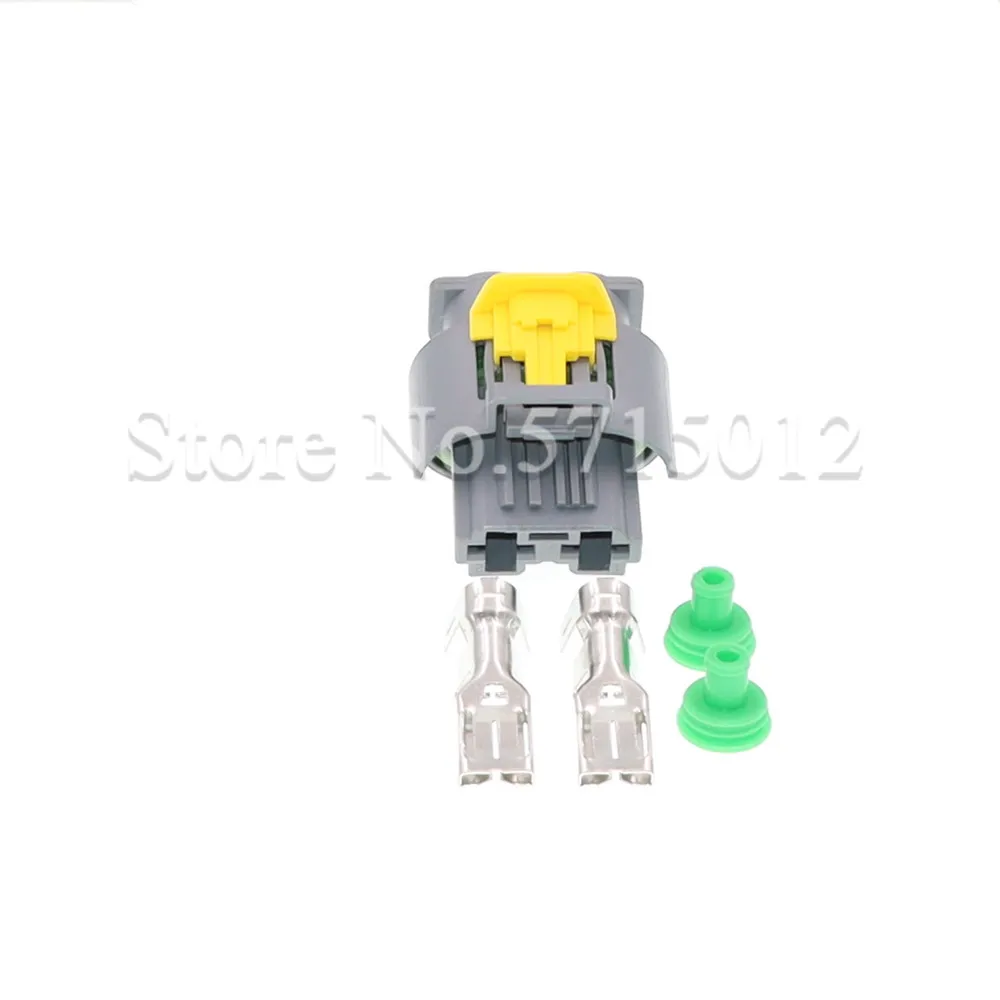 2 Hole 1544317-3 Car Radiator Electronic Cooling Fan Wiring Harness Waterproof Connector for Citroen