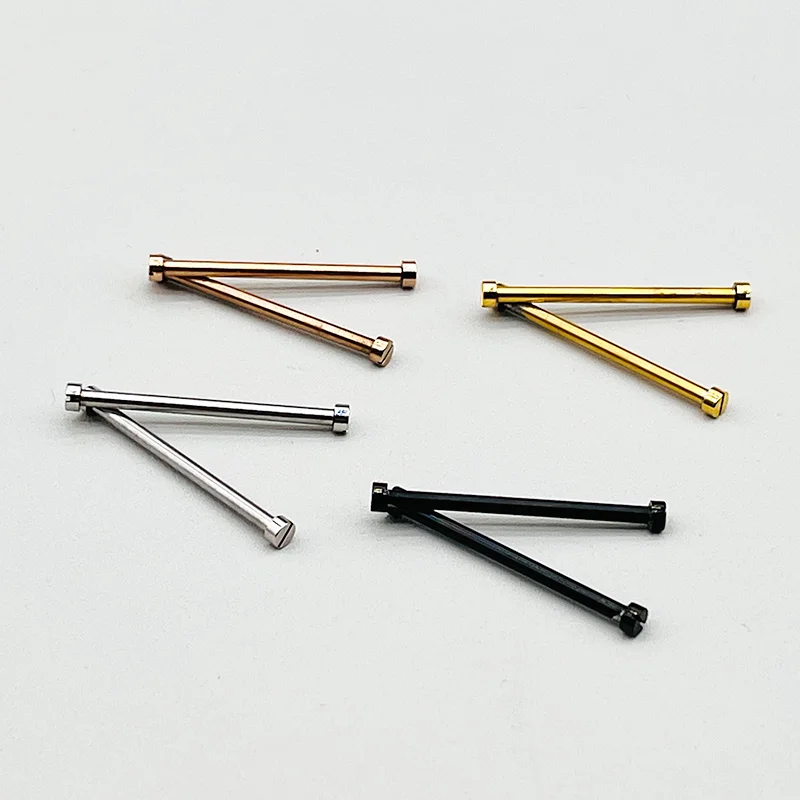 2PCS Screw Rods fit 22mm Case Ear Position For SKX007 Square Watch Case Strap Black Silver Gold Stainless Steel Screw Parts