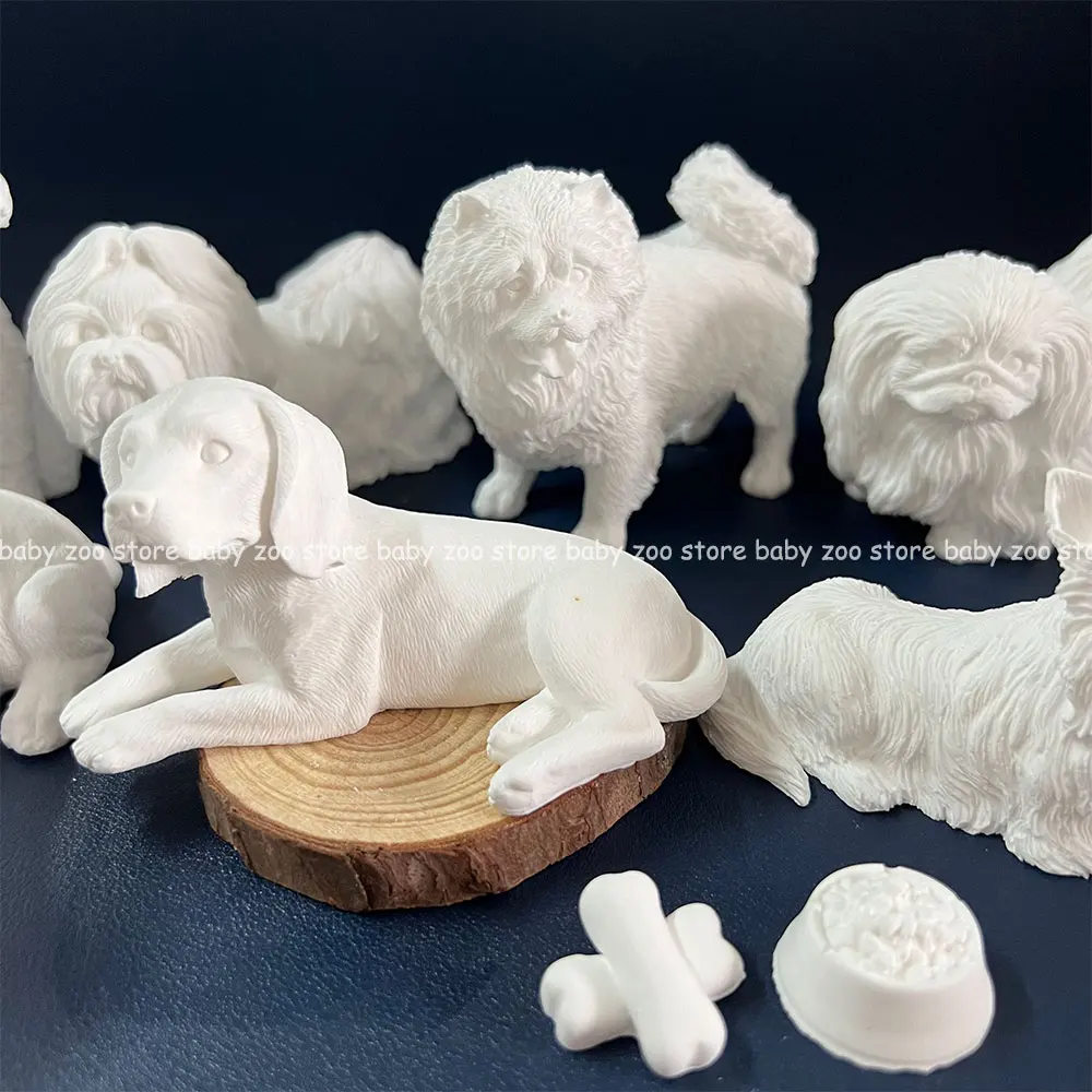 Pet Dog Plaster Silicone Mold Shiba Inu Chihuahua Chow Chow Shih Tzu Teddy King Charles Yorkshire Terrier Animal Mold Puppy