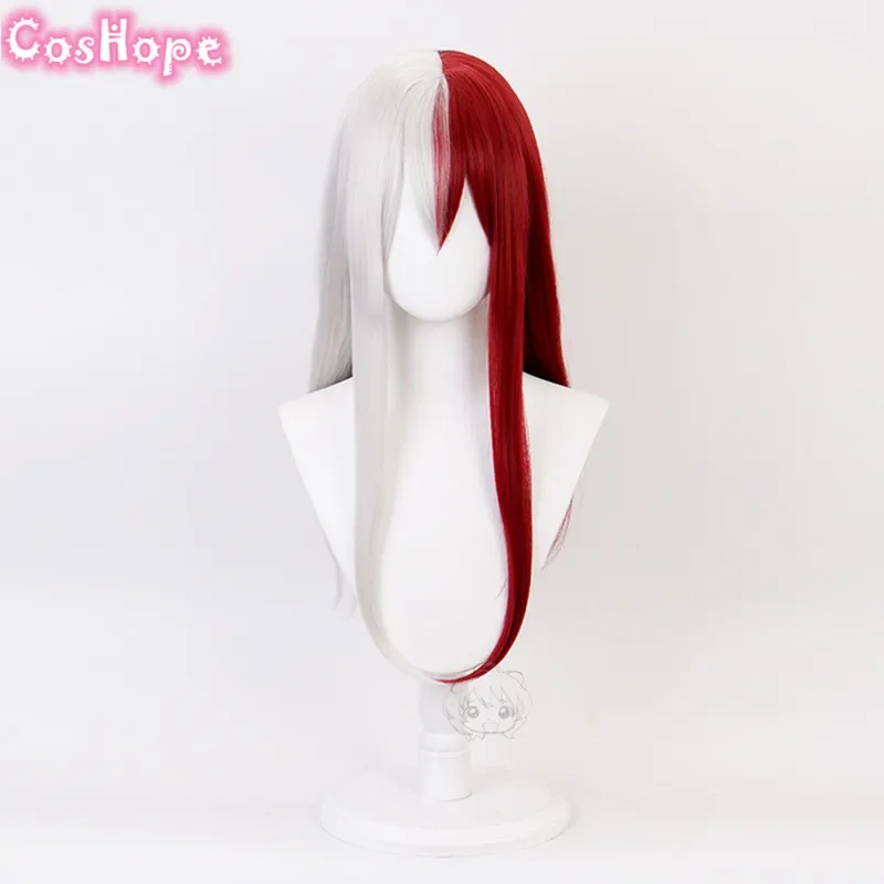 Todoroki Cosplay Female Wig Cosplay Boku No Hero Academia Red White Anime Wig Heat Resistant Synthetic Wigs