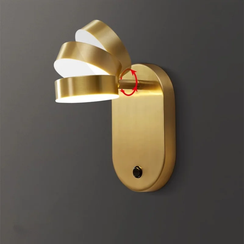Modern Led Wall Lamp Bathroom Lamps Mirror Golden Stair Wall Night Light For Bedroom Bedside sconce Interior Wall Lights