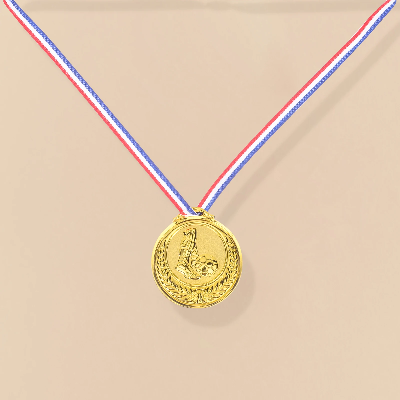 

6pcs Soccer Medals Sports Award Fake Mini Packaged Football Powerlifting Kids Children Plastic Toy Accessories