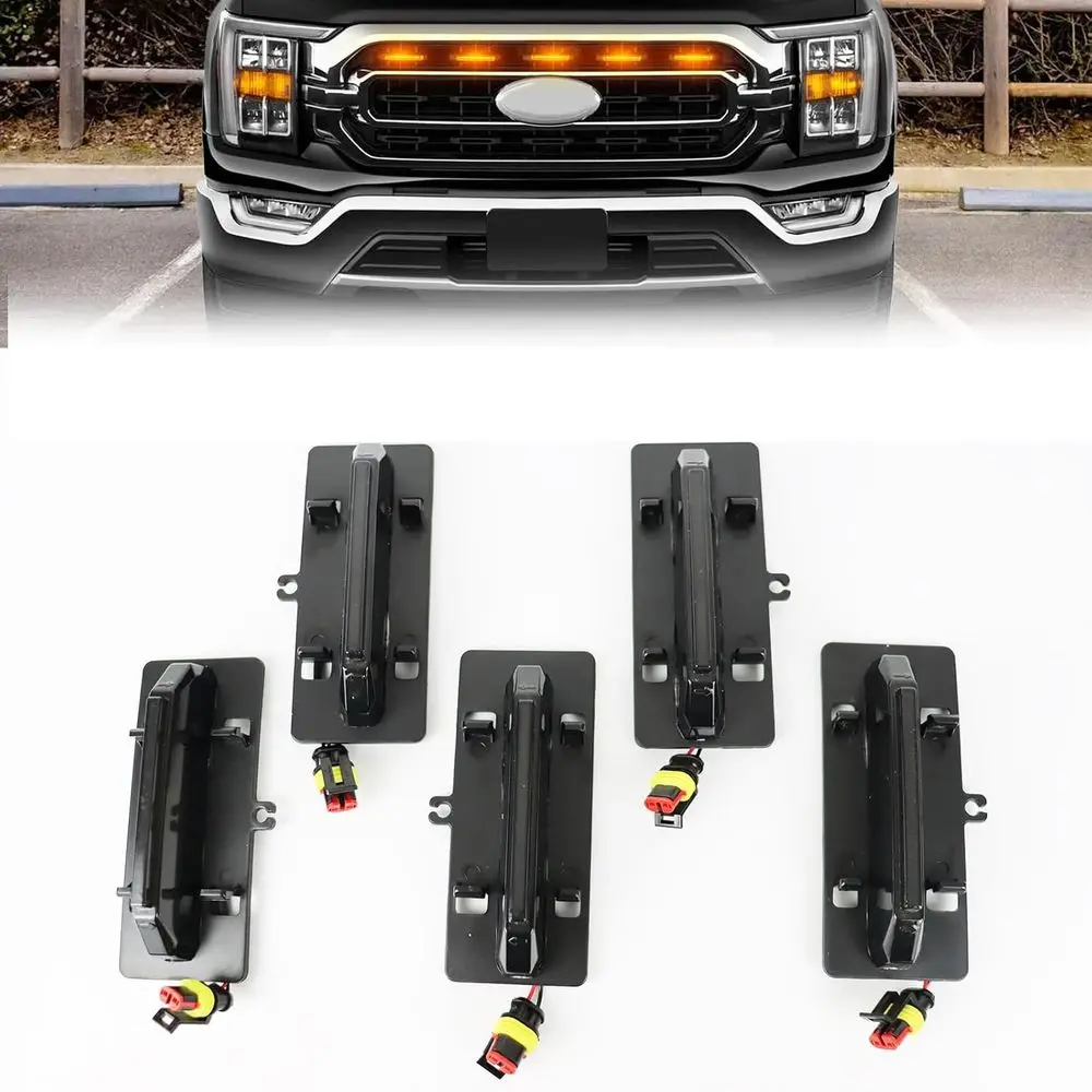 

ull LED Centra Grille Lights LED Amber ront Grille Makers Lights or ord -150 1502021 2022 2023 150 XL/XLT/XLT Sport Wiring Harn,