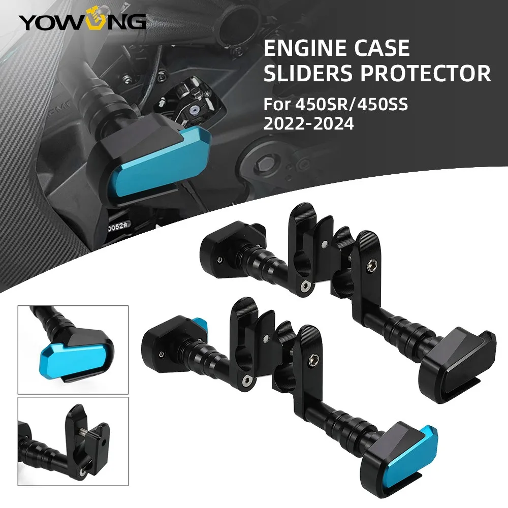 2024 Moto CNC Engine Protection Cover Frame Sliders Crash Pad Falling Protector Guard FOR CFMOTO 450SR 450SS 450 SR SS 2022 2023