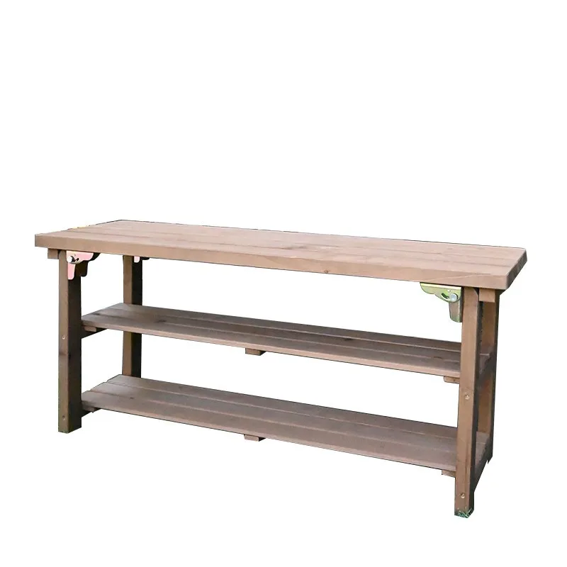 Shoe storage rack, stool, shoe changing stool, wooden storage, rainproof and sunscreen corrosion, villa door stool, solid w