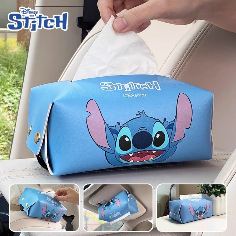 

Disney Stitch Tissue Box Paper Tissue Dispenser Tissue Box Baby Wipes Box Home Car Organizer Pouch Decorative Tabletop Bathroom