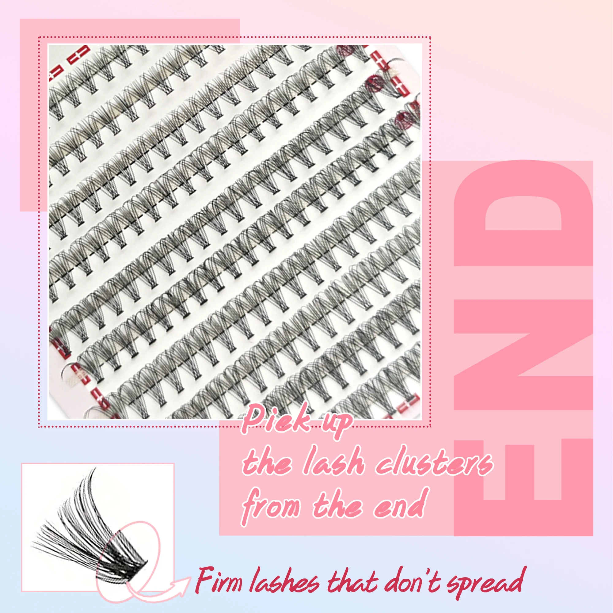 D-curl 200 cluster d'extension de cils cluster 3D cils simples aspect naturel 9-16mm mixte longs cils de vacances
