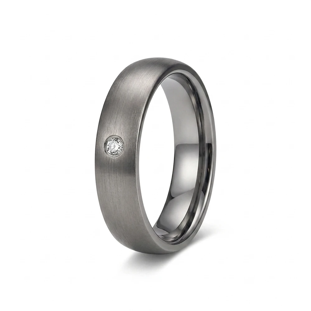 4mm Matte Finish Tantalum Anniversary Ring for Women Wedding Band Husband Gift Trendy Waterproof Jewelry No Fade
