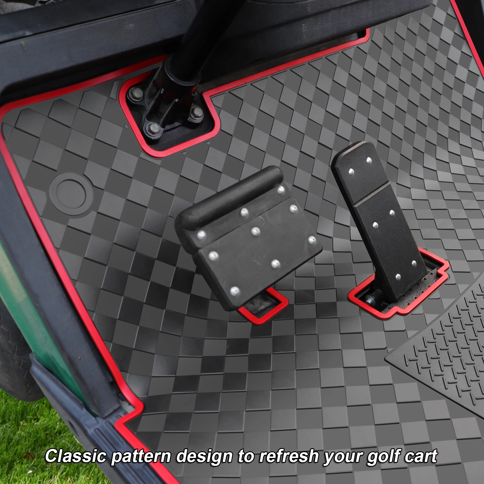 Roykaw Golf Cart Mat Full Coverage Floor Liner for EZGO TXT (1994-up), Express S4 (2012-2020), Workhorse/Valor Models