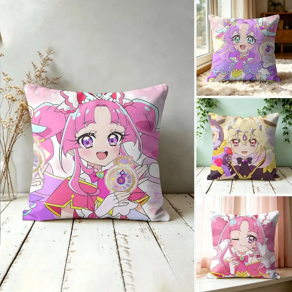 Star D-Detective Precure Cushion Cover Square Decorative Throw Pillow 40x40cm For Sofa Bedroom Living Room Home Decor