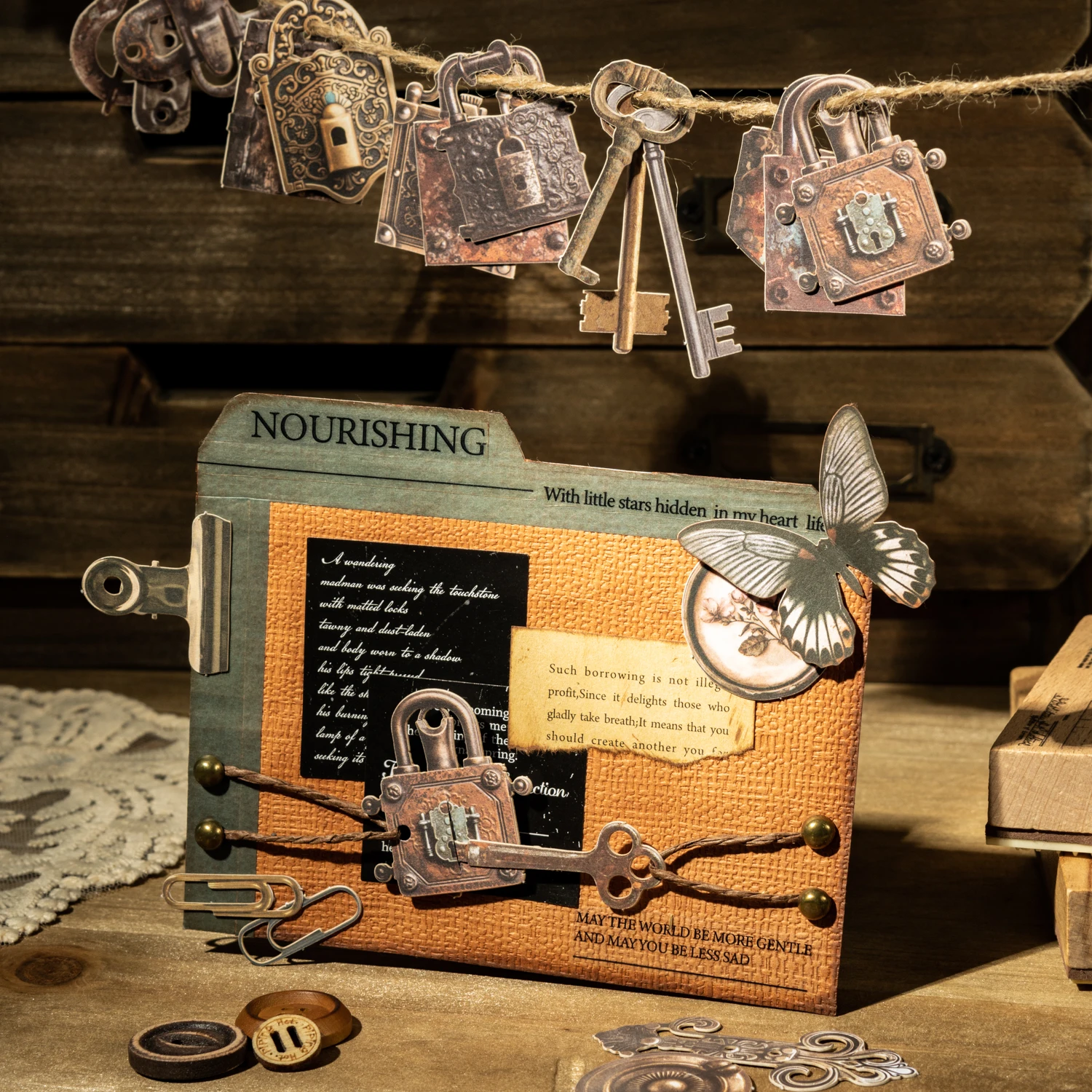 내 텐트 테이블 시리즈 빈티지 오래된 개체 창 풍경 스티커 크리 에이 티브 DIY 저널 재료 콜라주 스크랩북 편지지