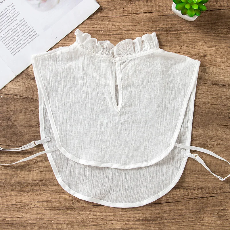 الوقوف وهمية طوق بلوزة القطن انفصال قميص طوق كاذبة طوق امرأة التلبيب بلوزة أعلى التعادل للنساء ديكور