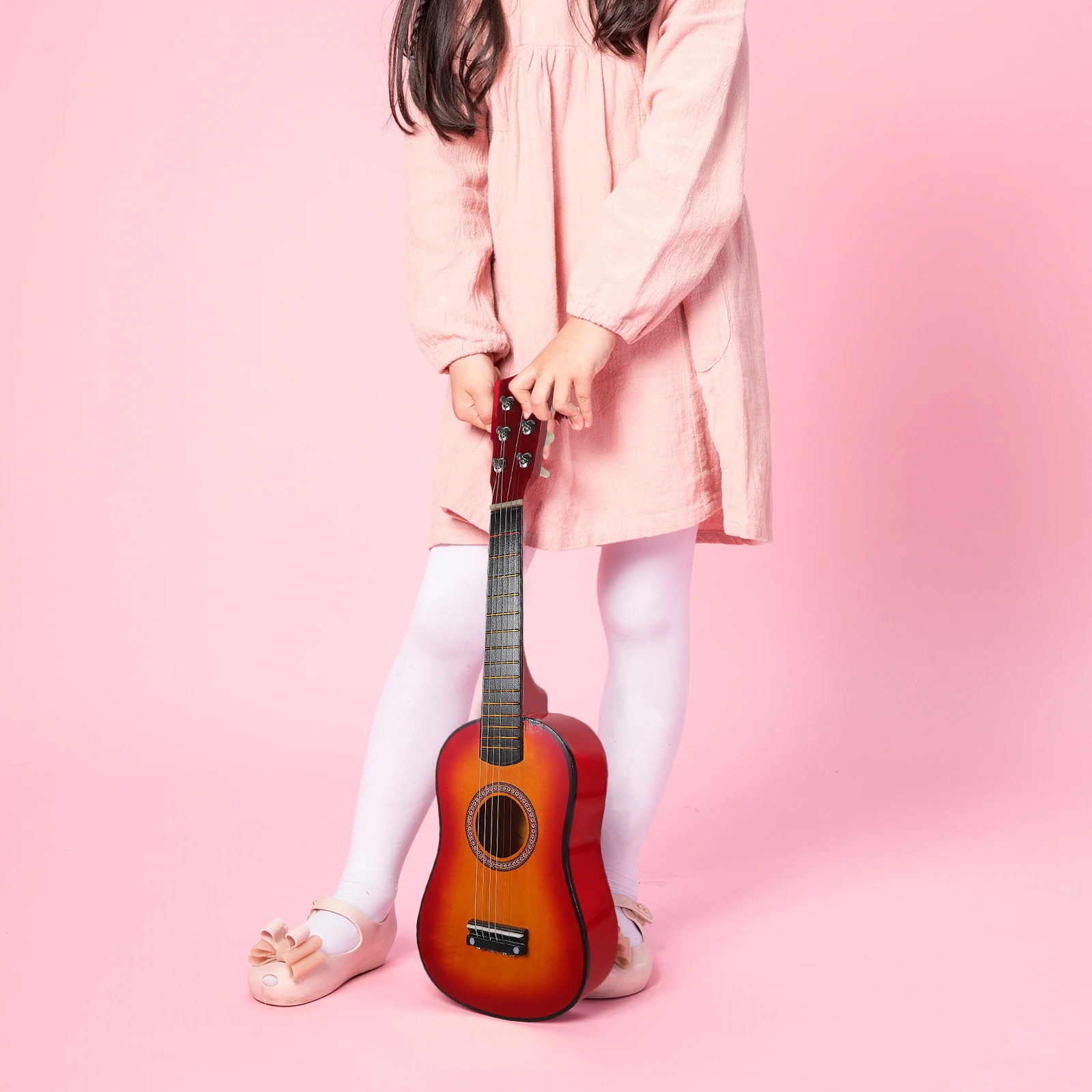 

Children Practicing Guitar Kids Accessories Youth Brown Small for Beginner Guitars