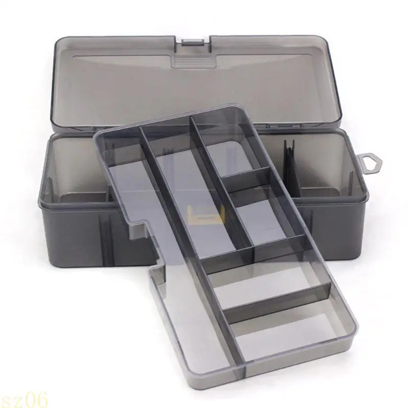 Q2Q4 Portable Small Box Multipurpose Storage Box Organizer Tool Box Double Layer Box Storage Assortment Boxes Small Parts Box