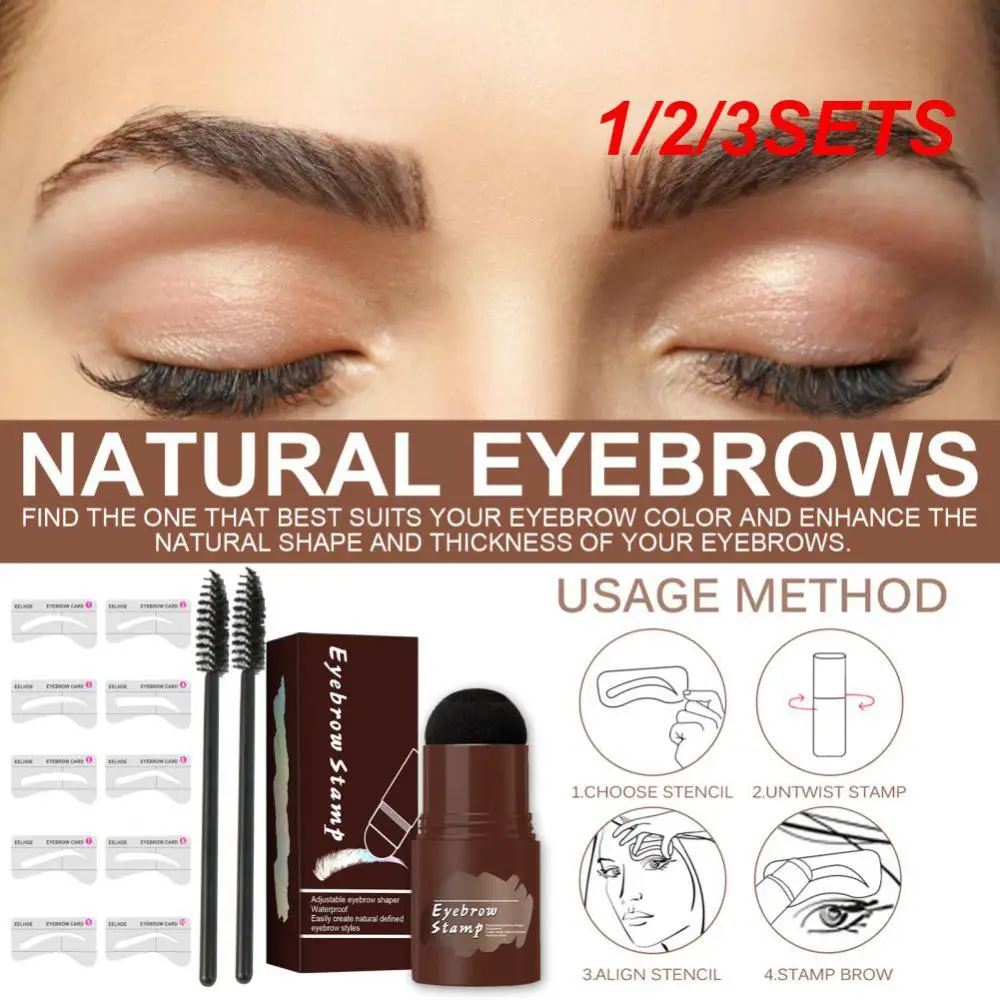 

1/2/3SETS Lazy Makeup Tool Save Time Convenient Waterproof Eyebrow Pencil Sweatproof Makeup Trend Brows Waterproof