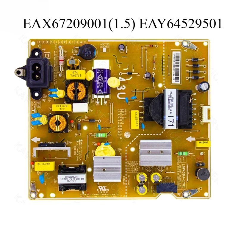 

Genuine Power Supply Board EAX67209001(1.5) EAY64529501 LGP43DJ-17U1 is for 43UK6300PUE 43UM6910PUA 43UM6950DUB 43UN6950ZUA TV