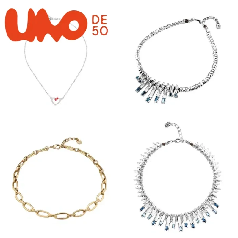 Nieuwe aankomst! UNOde50 24K goud/zilveren ketting - betaalbare luxe sieraden