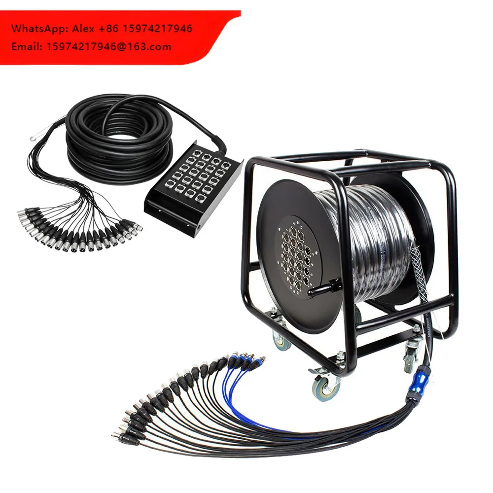 Factory Oem8 10 12 16 24 32 Channels 30 50 100 Meter Xlr Audio Signal Stage Snake Cable Management