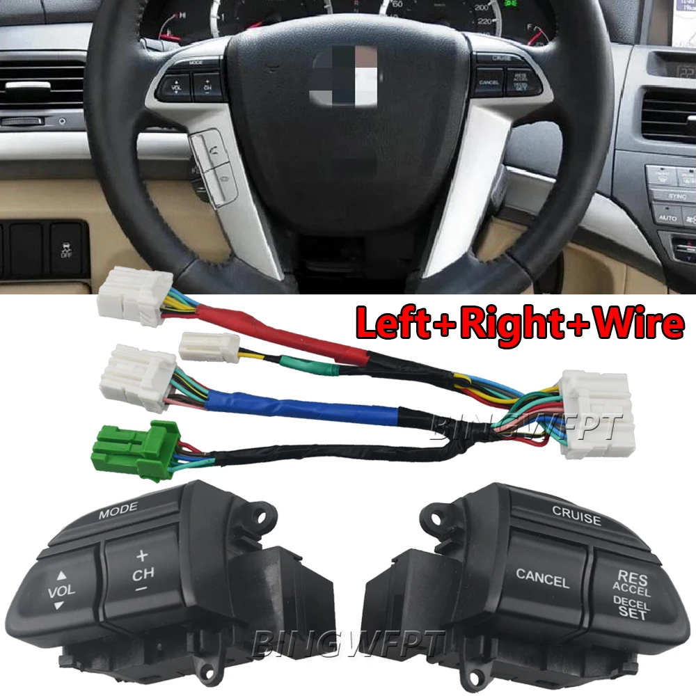 Multifunctional Steering Wheel Volume Cruise Switch Button For Honda Accord Odyssey 2009 2010 2011 2012 2013