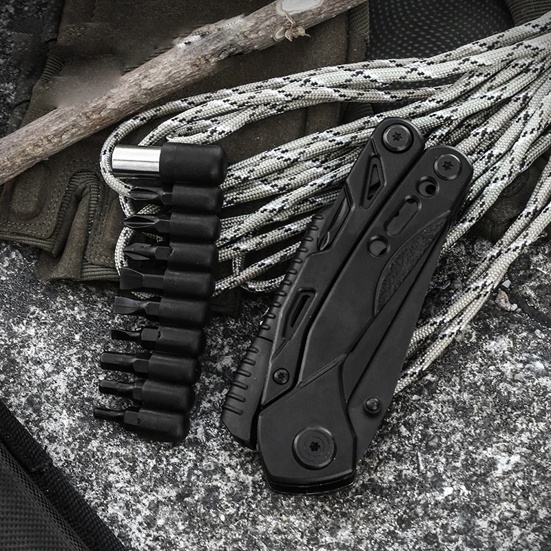 korknife Professional 21 في 1 أدوات متعددة من الفولاذ المقاوم للصدأ كماشة متعددة المهام سكين جيب مع كم مفك براغي عالي التحمل