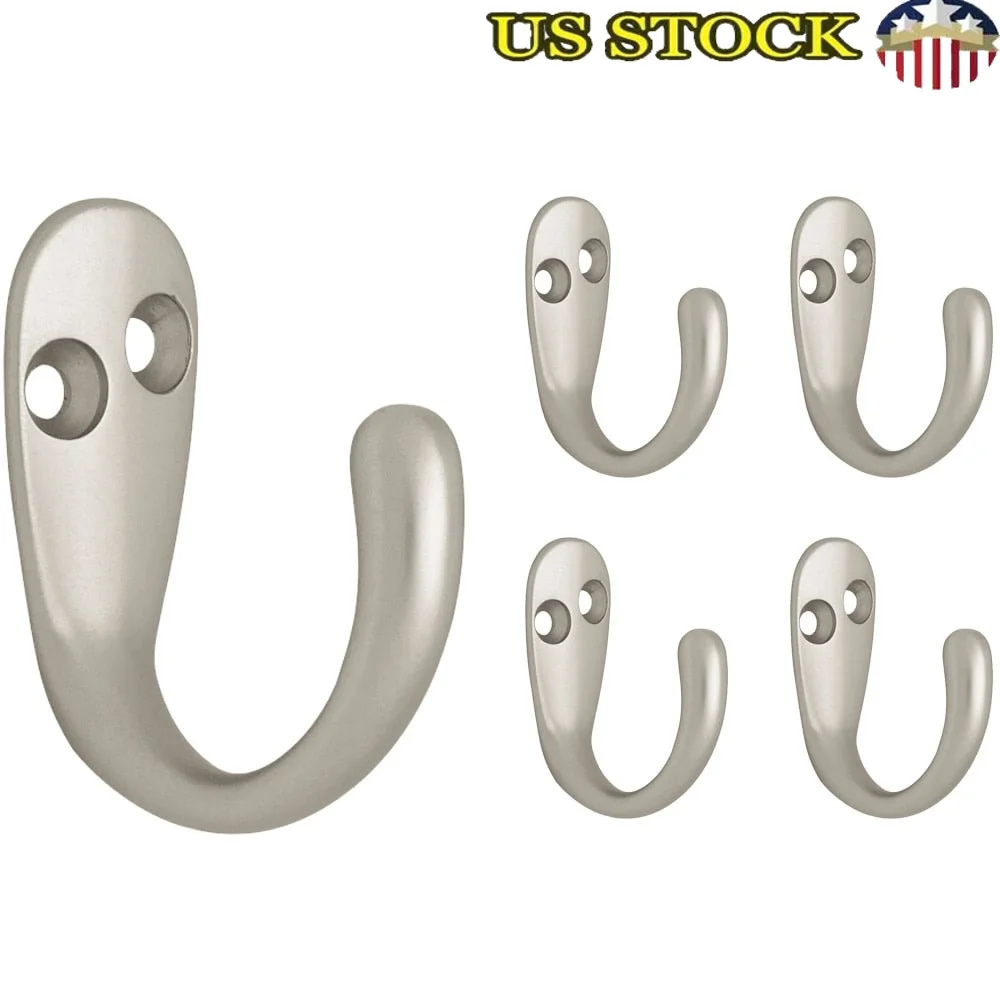 

Антикварные латунные крючки для халатов с одним зубцом, 5 шт., настенные прочные органайзеры для хранения пальто, шляпы, полотенец, идеальная установка в любой комнате