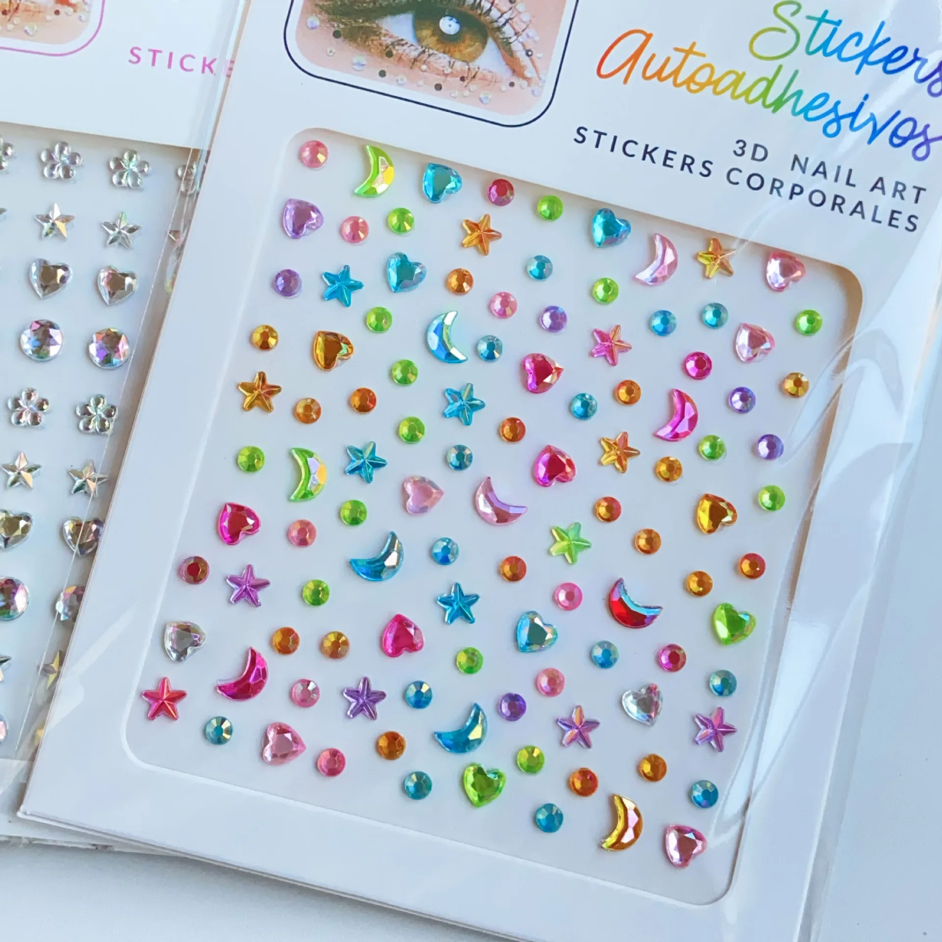 

Kawaii Diamond Stickers - Sparkling Gem DIY Decals for Scrapbooking, Nail Art & Stage Performances, Girls Craft Kit