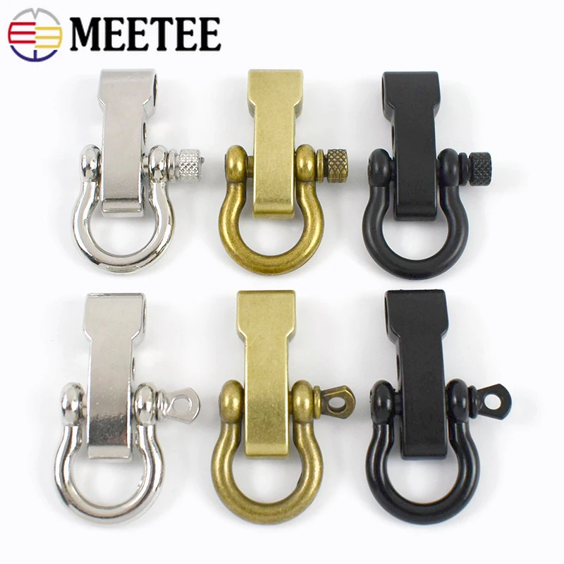 

5/10Pcs Adjustable Metal Shackle Buckle Bag Strap Clasp D Ring for Outdoor Survival Carabiner DIY Umbrella Rope Accessories