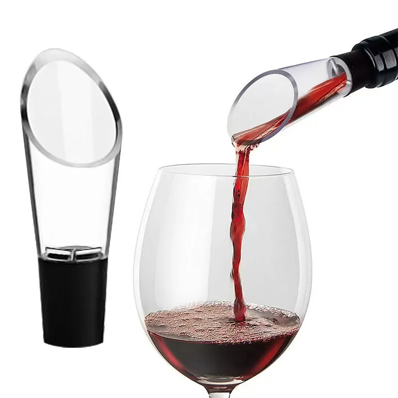 1pc Food Grade Wine Aerator Pourer with Wine Stopper Quick Decanter Spout for Red Wine Home Bar Accessories