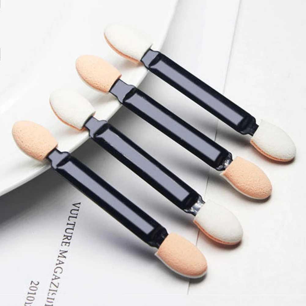10 قطعة فرشاة ظلال العيون ماكياج المزدوج الوجهين الإسفنج النايلون مجموعة ظلال العيون فرش لأداة ماكياج قضيب التجميل