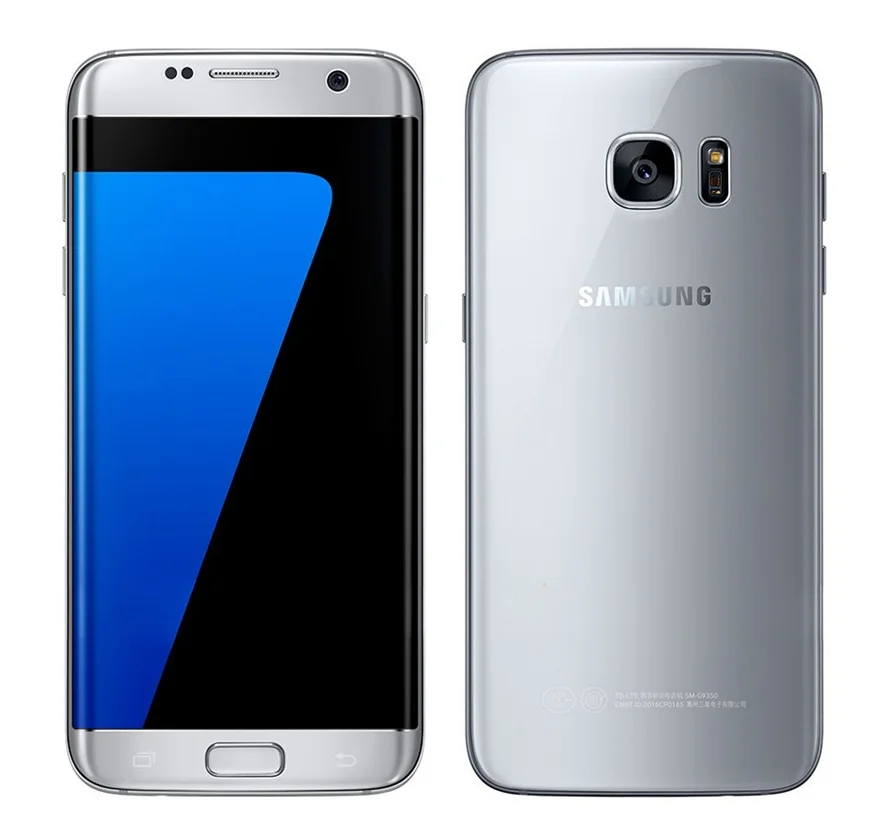 هاتف سامسونج جالاكسي S7 G930F G930A G930V 4G LTE هاتف محمول 5.1 بوصة AMOLED 4GB RAM 32GB ROM 12MP + 5MP Exynos 8890 ثماني النواة S7