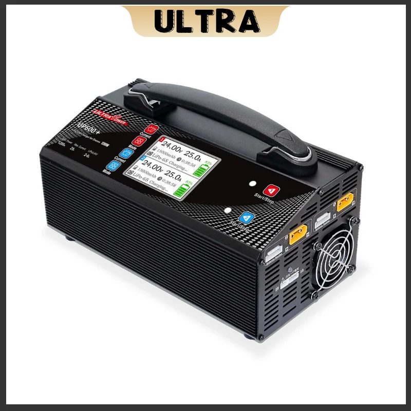 Ultra Power UP600+ Dual Channel 2x600W 25A 2-6S LiPo Balance Charger Using for Agriculture Mapping Surveying UAV Drone