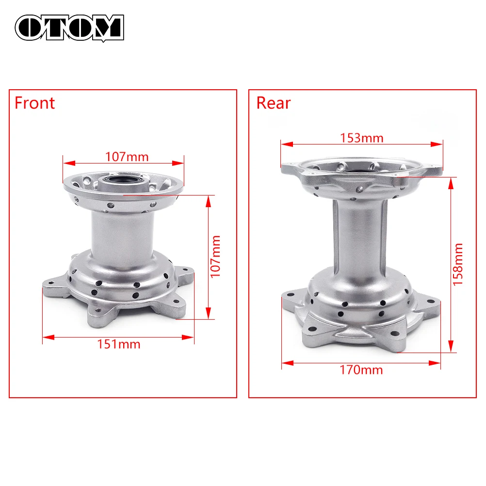 OTOM 2023 Motorcycle Aluminum Alloy Front Rear Wheel Hub Rims For YAMAHA YZ YZX YZF 125 250 450 Off-road Accessories Dirt Bikes