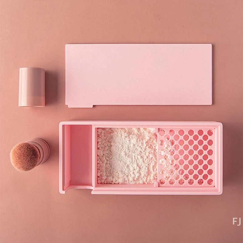 [YU]Polymer Clay Cutter Anti-stick Starch Box With Brush Soft Ceramic Powder Storage Box DIY Earrings Jewelry Auxiliary Tools