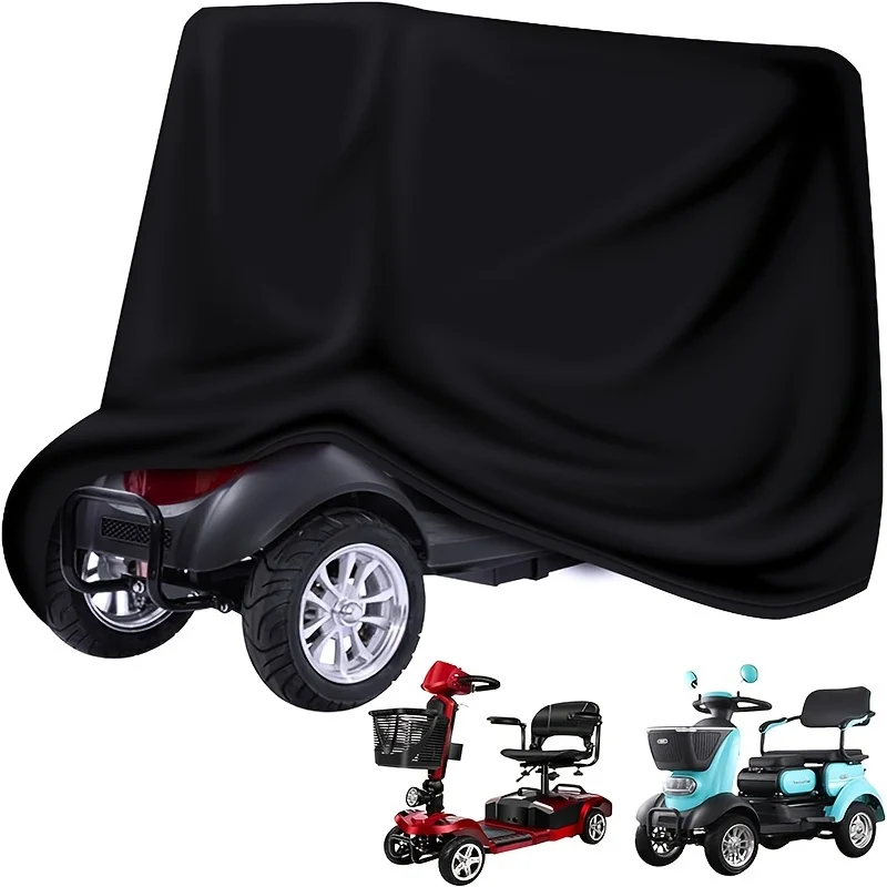 Mobility Scooter Cover with Storage Bag - Durable Fits 3 & 4 Wheel Models, Protects from Snow Sun,Size 54*26*47inch
