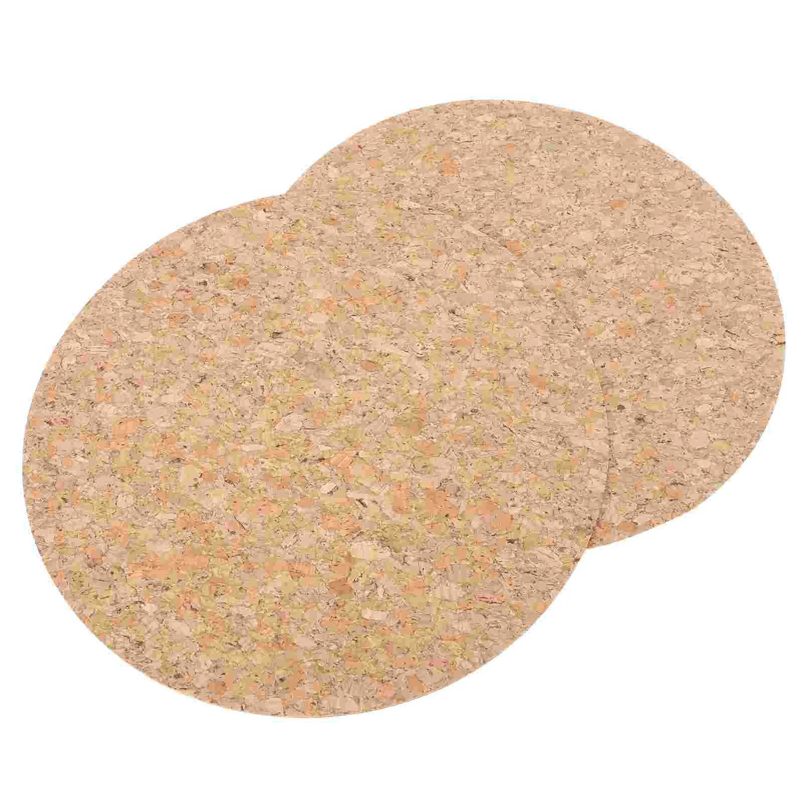 

2pcs Natural Cork Round Mouse Pad Home Office Dual-Sided Wear-resistant Mousepad Mouse Mat Double-Sided Mouse Mat