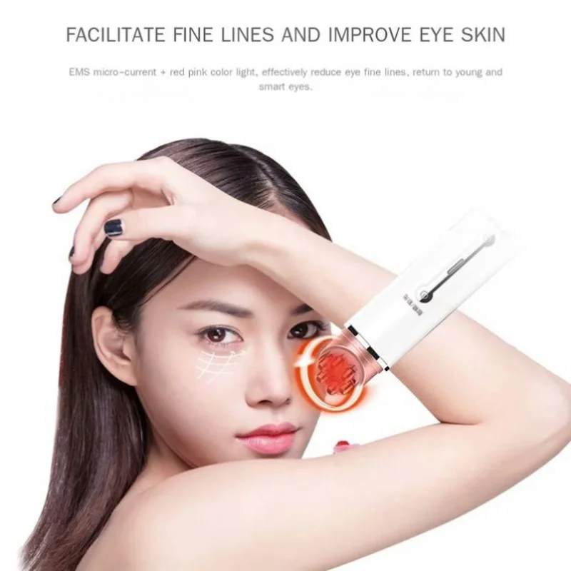 Home Use Heating Vibration Eye Skin Tightening Lifting Beauty Massager Device