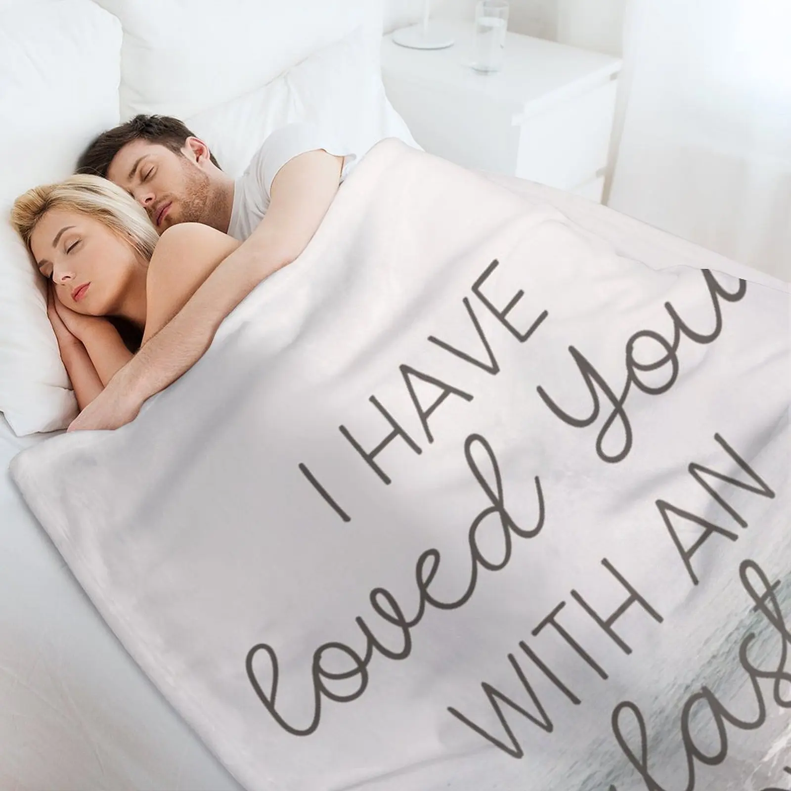 اقتباس آية الكتاب المقدس المسيحي - لقد أحببتك بحب دائم رمي بطانية جميلة أنيمي رقيقة البطانيات #4