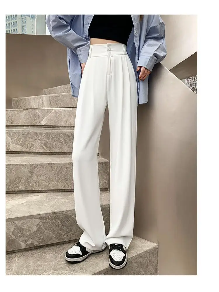 Y2k Clothing Women's Pants Korean Fashion Baggy High Waist Chic Elegant Black White Vintage  Joggers Casual Streetwear