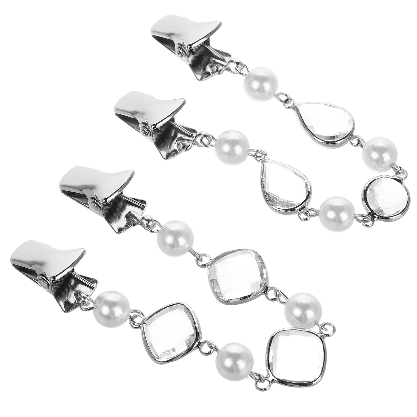 

1Set Rhinestone Butterfly Cardigan Clips Vintage Sweater Chain Clip Fashion Waist Cincher Decorative Clothing Clip Scarf Clips