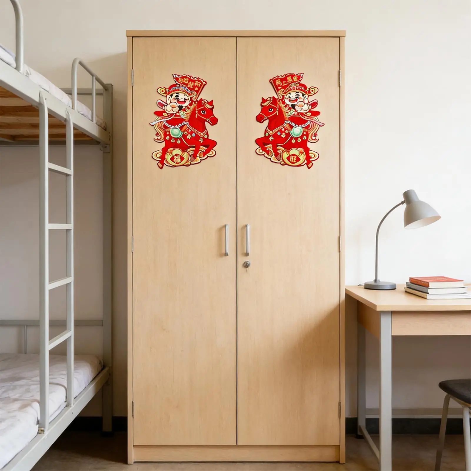 2026 Year Of The Horse Door Sticker Adhesive Seasonal Decoration New Year Window Clings For Homeowners Renters Apartment Home