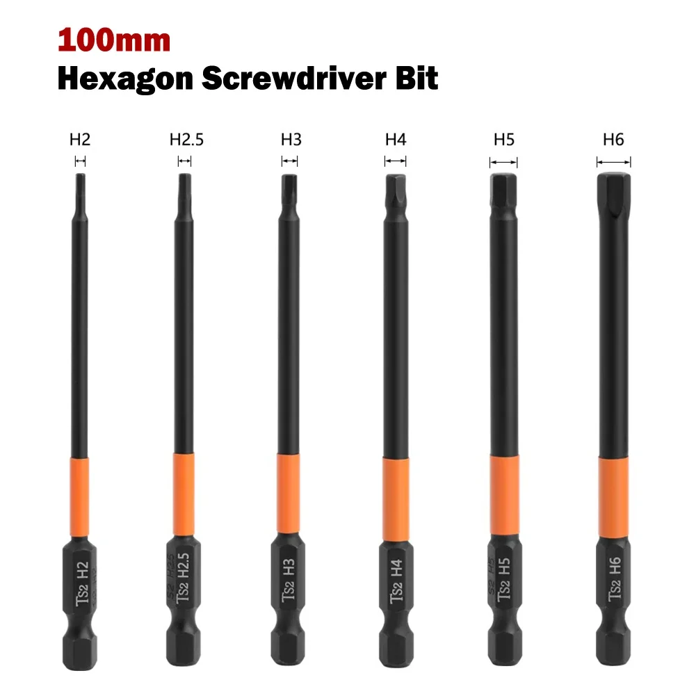 Hexagon Drill Electric Screwdriver Bit Screwdriver 1/4 Inch Hex Alloy Steel Hex Strong Torsion Swinging Pneumatic Shank Diameter
