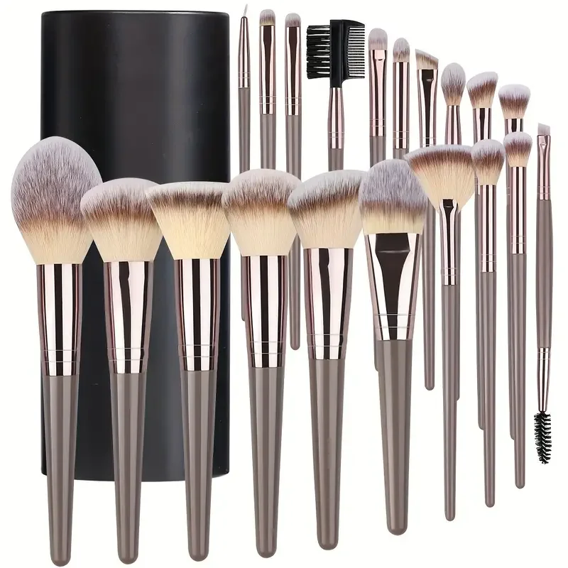 20Pcs Foundation Eyeshadow Blush Highlighter Soft Fluffy Concealer Kabuki Blending Brush Makeup Brushes Set  Female Beauty Tool