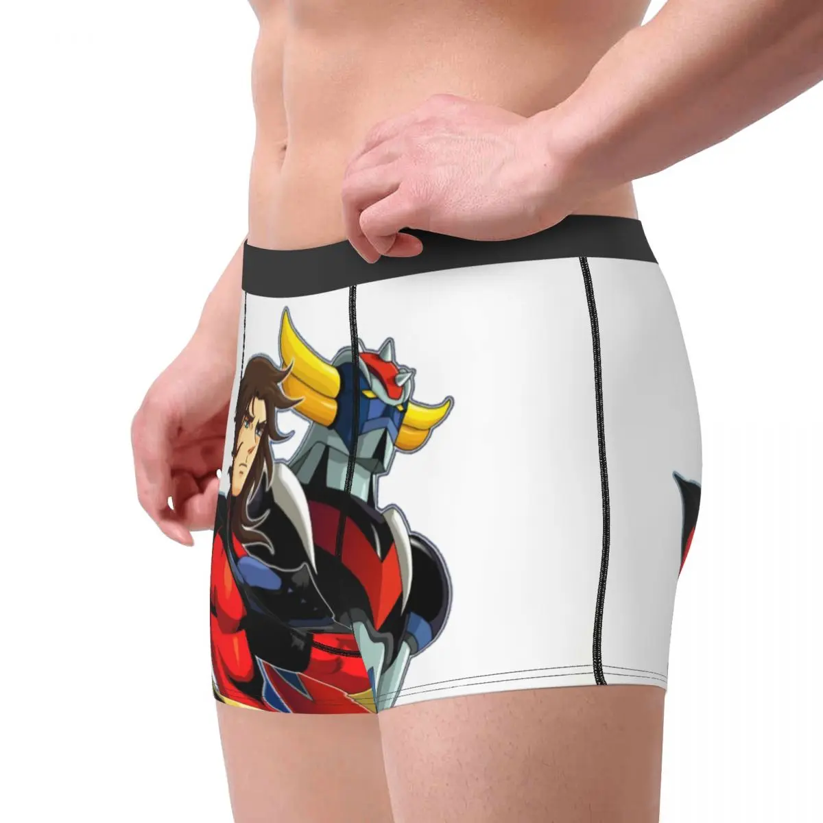 مخصص Grendizer المعادن الملاكمين السراويل الرجال Ufo روبوت Goldorak اليابان أنيمي مانغا مازنجر Z ملخصات الملابس الداخلية الجدة السروال