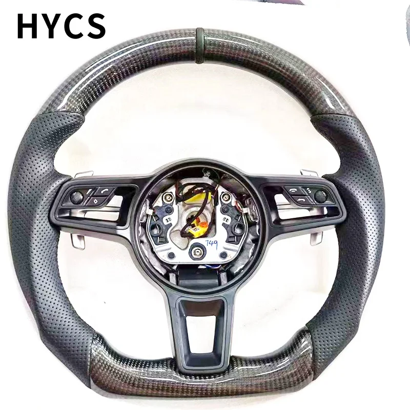 Popular Upgrades Car Interior Carbon Fiber Steering Wheel For Porsche Panamera 970 971 Cayenne Macan 996 997 718 991 911
