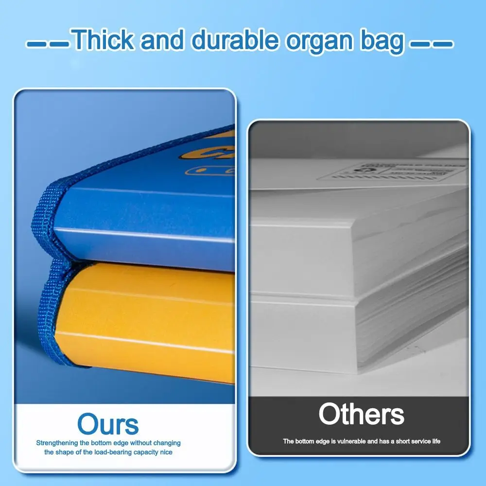 Multi-layer Capibara A4 File Folder Large Capacity Waterproof Accordian Organizer Test Paper Storage Bag School Office Supplies