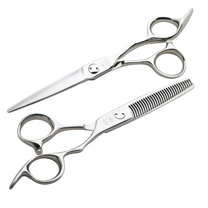 Scissors Barber 6.0inch Hairdressing Scissors Set Hair Scissors Professional VG10 Steel Bearing Screw Barber Cutting Thinning